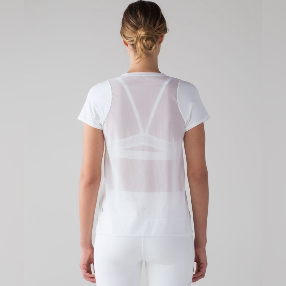 Lululemon Mind Over Miles Short Sleeve - Size 10 White